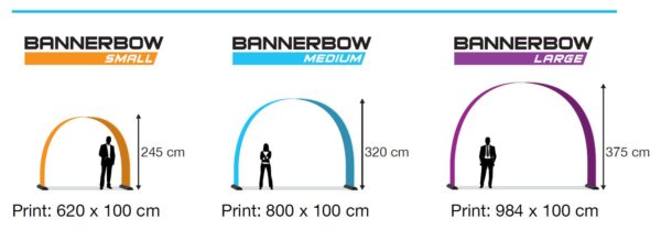Bannerbow formaten S-M-L